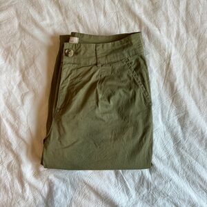 Pleated Cotton Chino Trousers